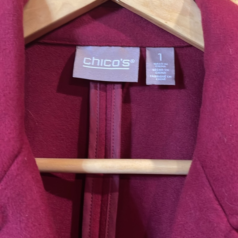 Raspberry Blazer With 1-Button Snap Closure. - image 2